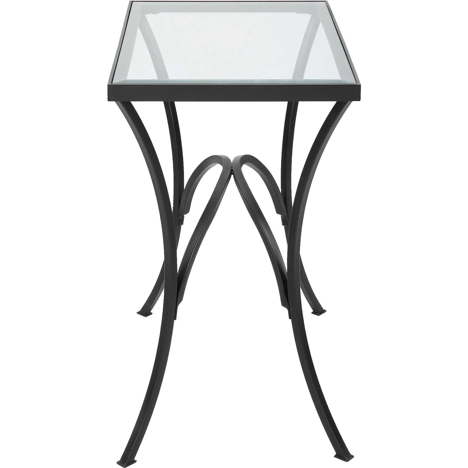 Alayna End Table by Uttermost. Made from metal, tempered glass in a modern style.