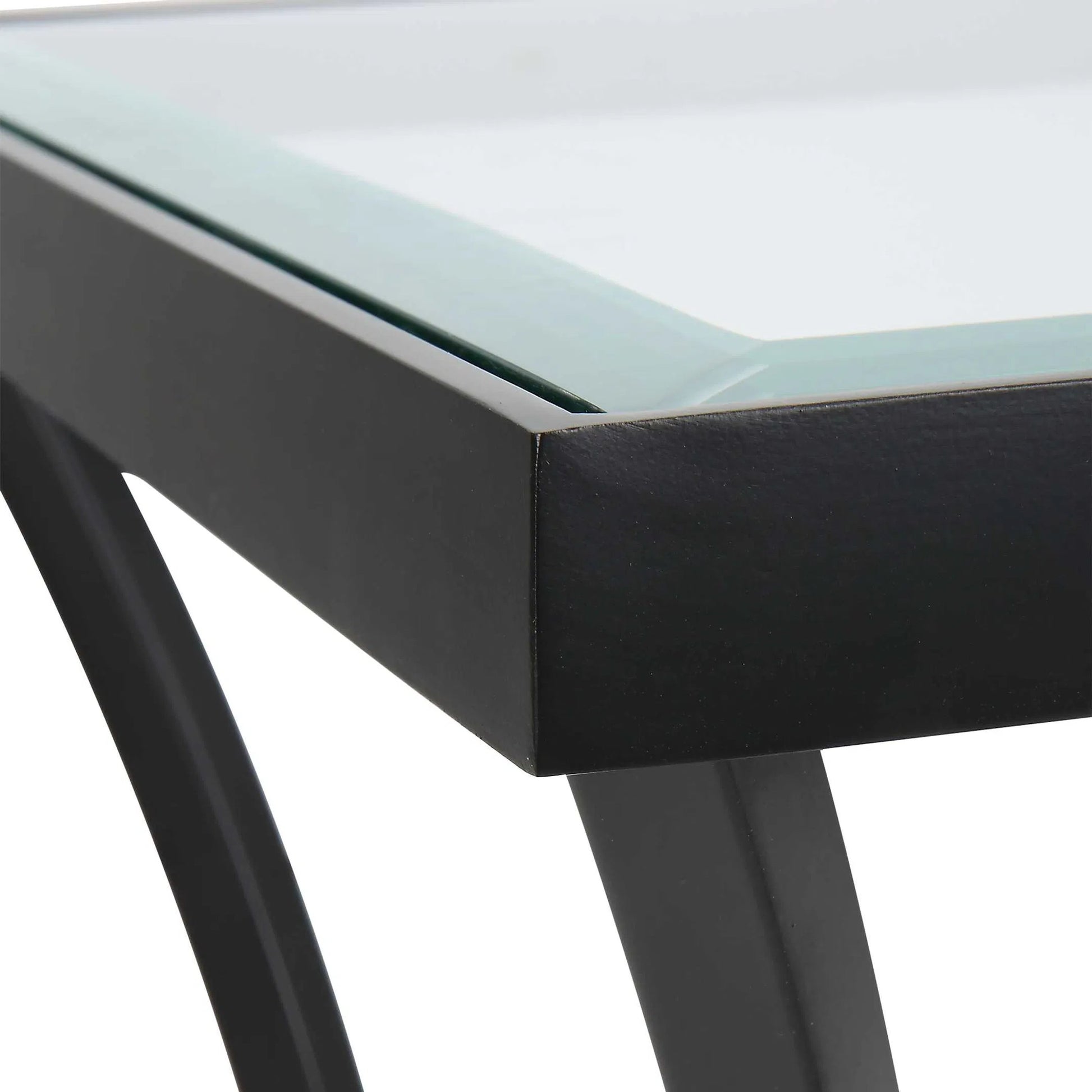 Alayna End Table by Uttermost. Made from metal, tempered glass in a modern style.