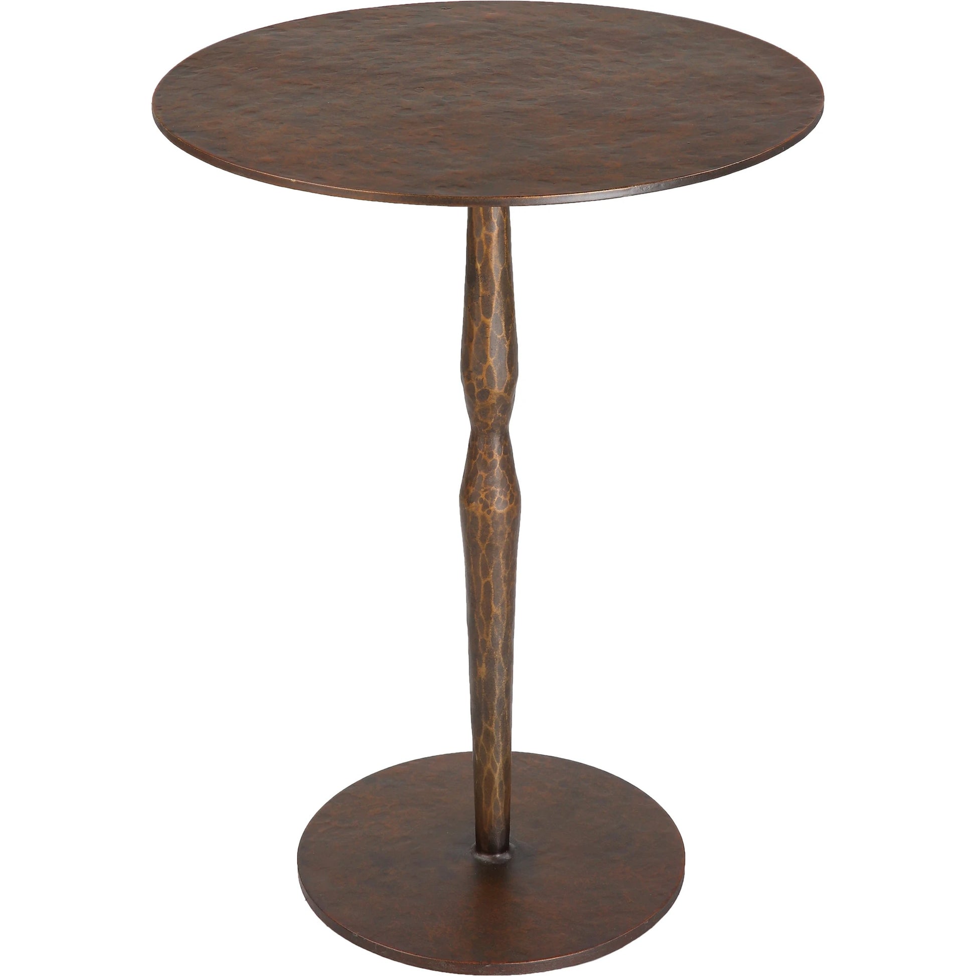 Industria Accent Table by Uttermost in bronze. Made from iron in a modern style.