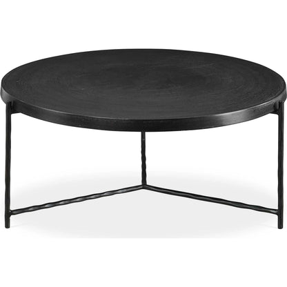 Trellick Coffee Table by Uttermost in black. Made from aluminum, iron in a modern style.