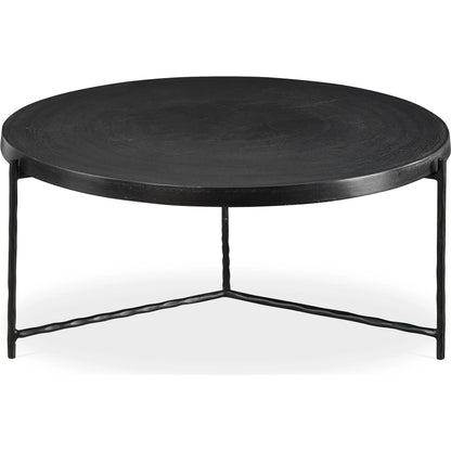 Trellick Coffee Table by Uttermost in black. Made from aluminum, iron in a modern style.