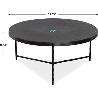 Trellick Coffee Table by Uttermost in black. Made from aluminum, iron in a modern style.