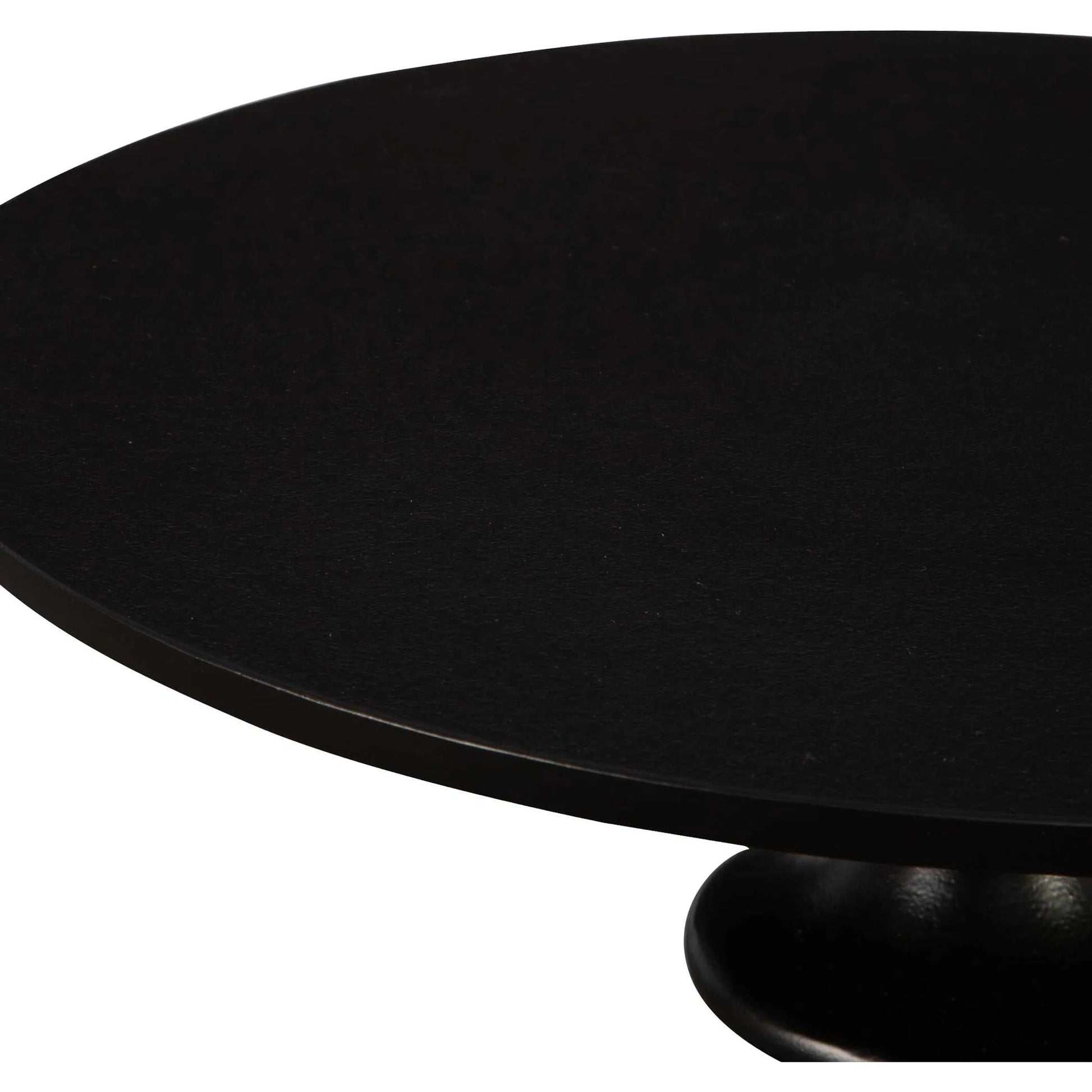 Flight Textured Accent Table by Uttermost in black. Made from aluminum in a modern style.