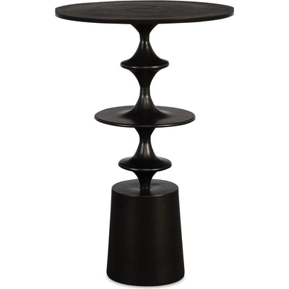 Flight Textured Accent Table by Uttermost in black. Made from aluminum in a modern style.