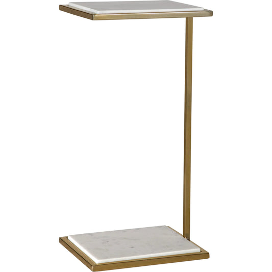 Elevate Drink Table by Uttermost in brass. Made from marble, steel in a modern style.