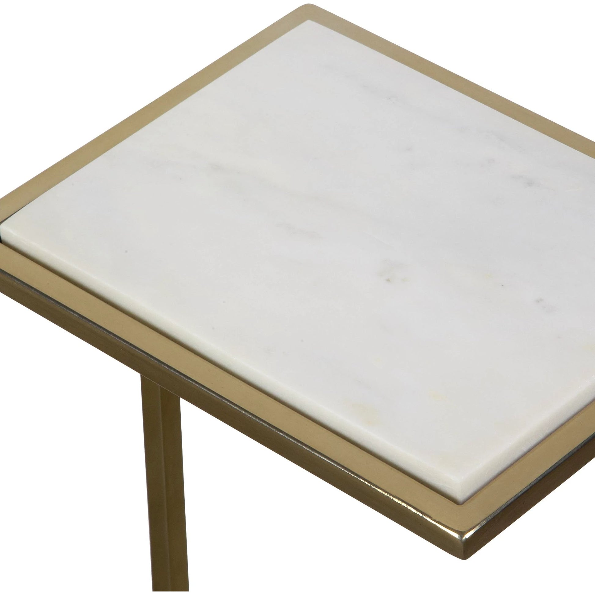 Elevate Drink Table by Uttermost in brass. Made from marble, steel in a modern style.