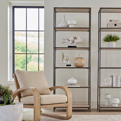 Baldwin Industrial Etagere by Uttermost in iron. Made from wood, iron in a modern style.