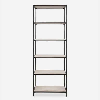 Baldwin Industrial Etagere by Uttermost in iron. Made from wood, iron in a modern style.