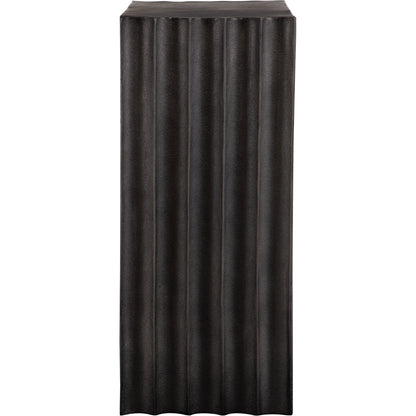 In the Groove Accent Table by Uttermost in nickel. Made from aluminum in a modern style.