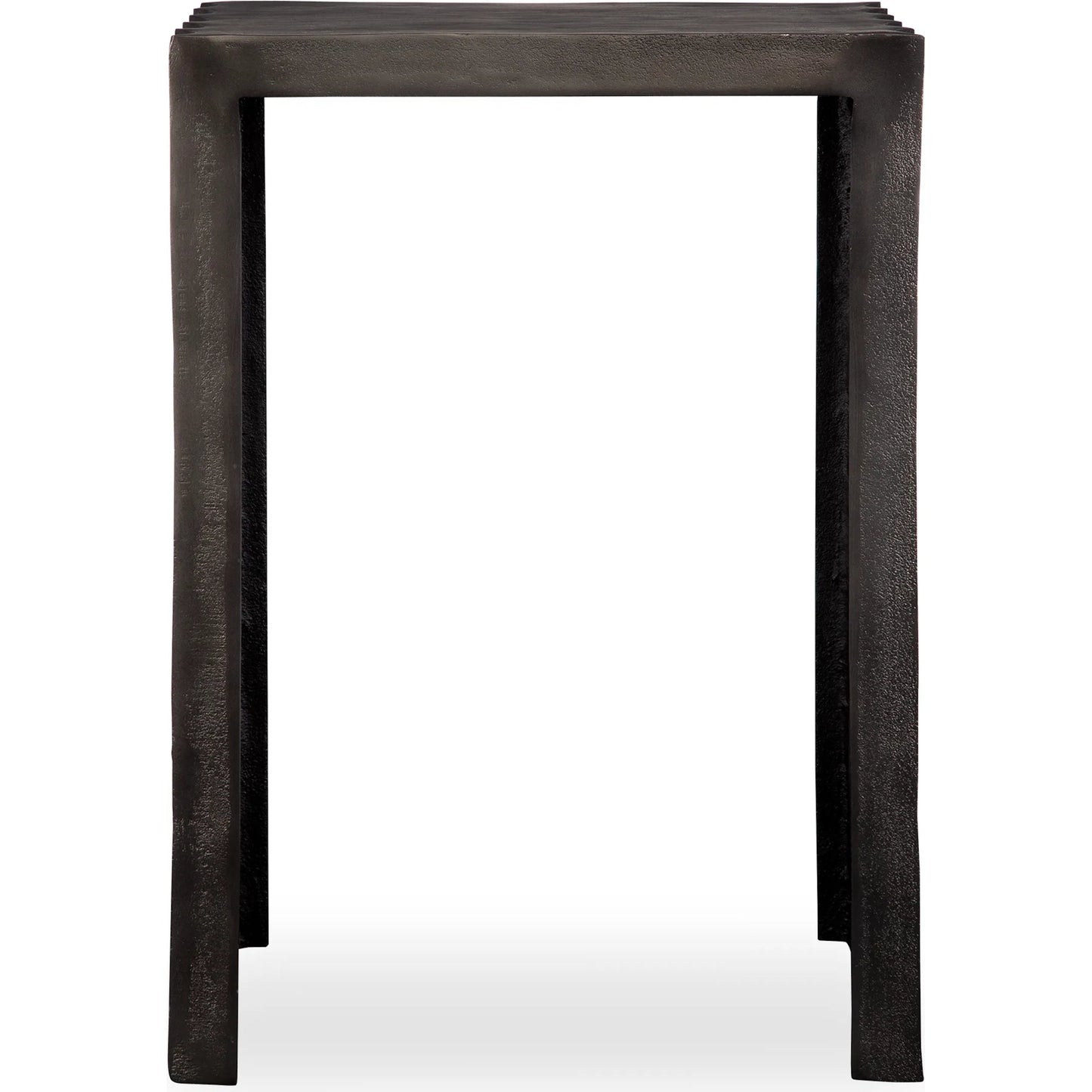 003 SI-2146838 | Primary Silo | In the Groove Accent Table by Uttermost in nickel. Made from aluminum in a modern style.