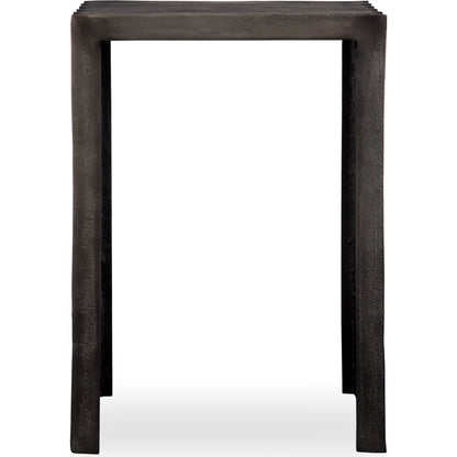In the Groove Accent Table by Uttermost in nickel. Made from aluminum in a modern style.