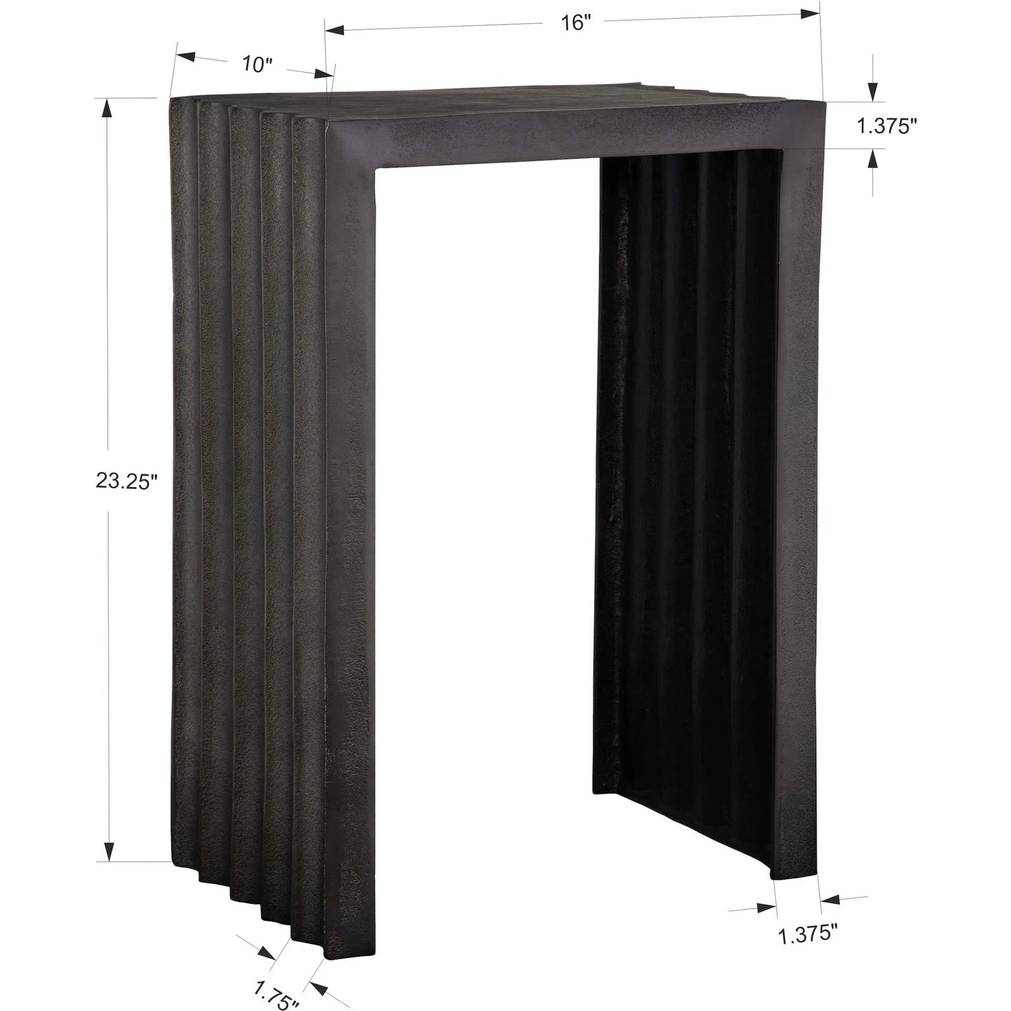 007 SI-2146838 | Unknown | In the Groove Accent Table by Uttermost in nickel. Made from aluminum in a modern style.