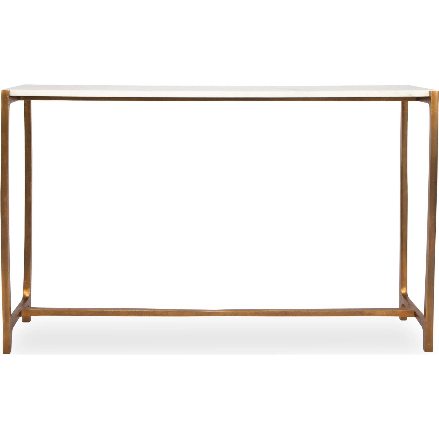 003 SI-2146839 | Primary Silo | Affinity Console Table by Uttermost in gold. Made from marble, aluminum in a modern style.