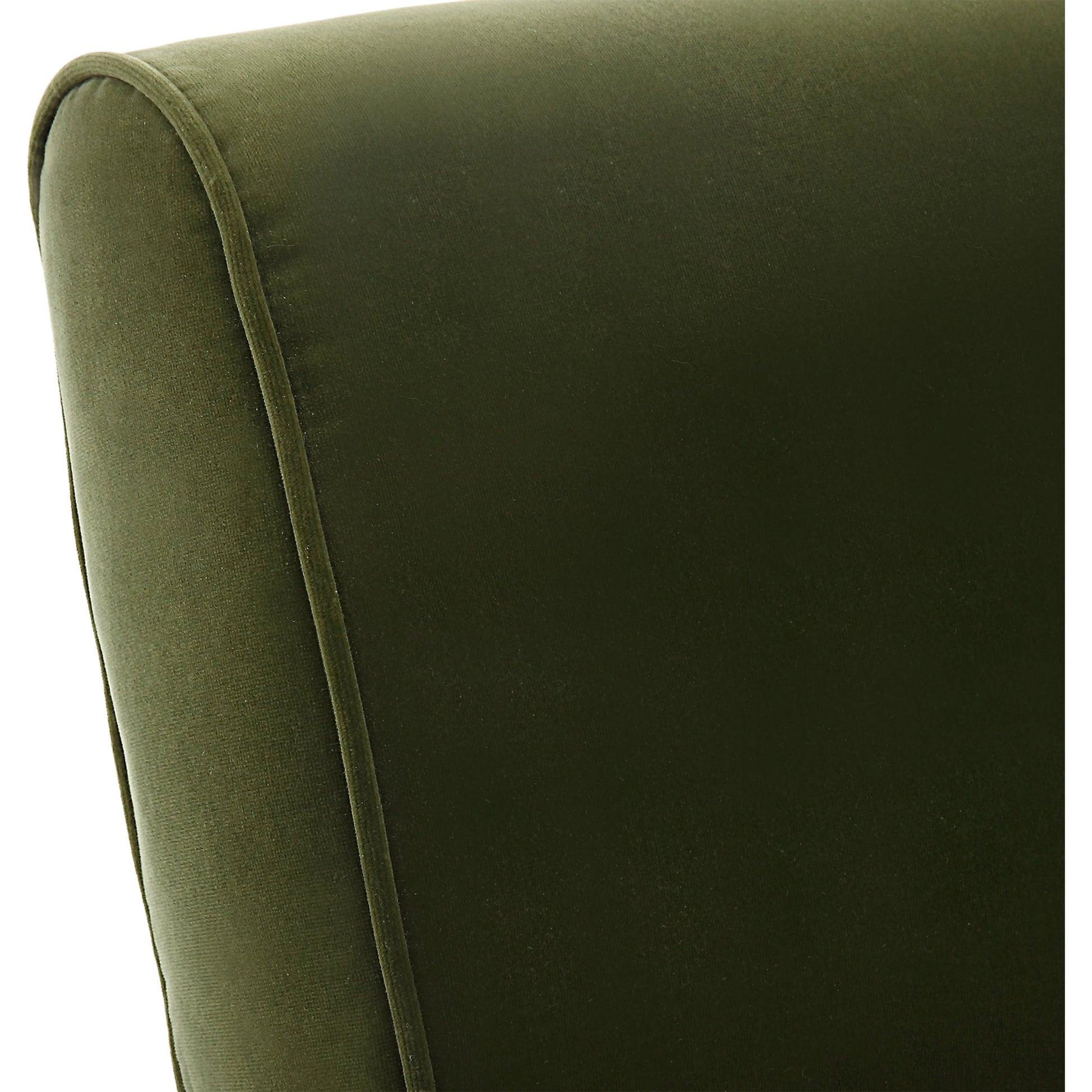 Knoll Mid-Century Accent Chair by Uttermost in olive green and brass. Made from stainless steel, fabric, foam, wood in a modern style.