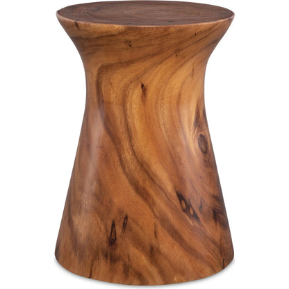 Swell Accent Table by Uttermost in natural honey. Made from suar wood in a rustic style.