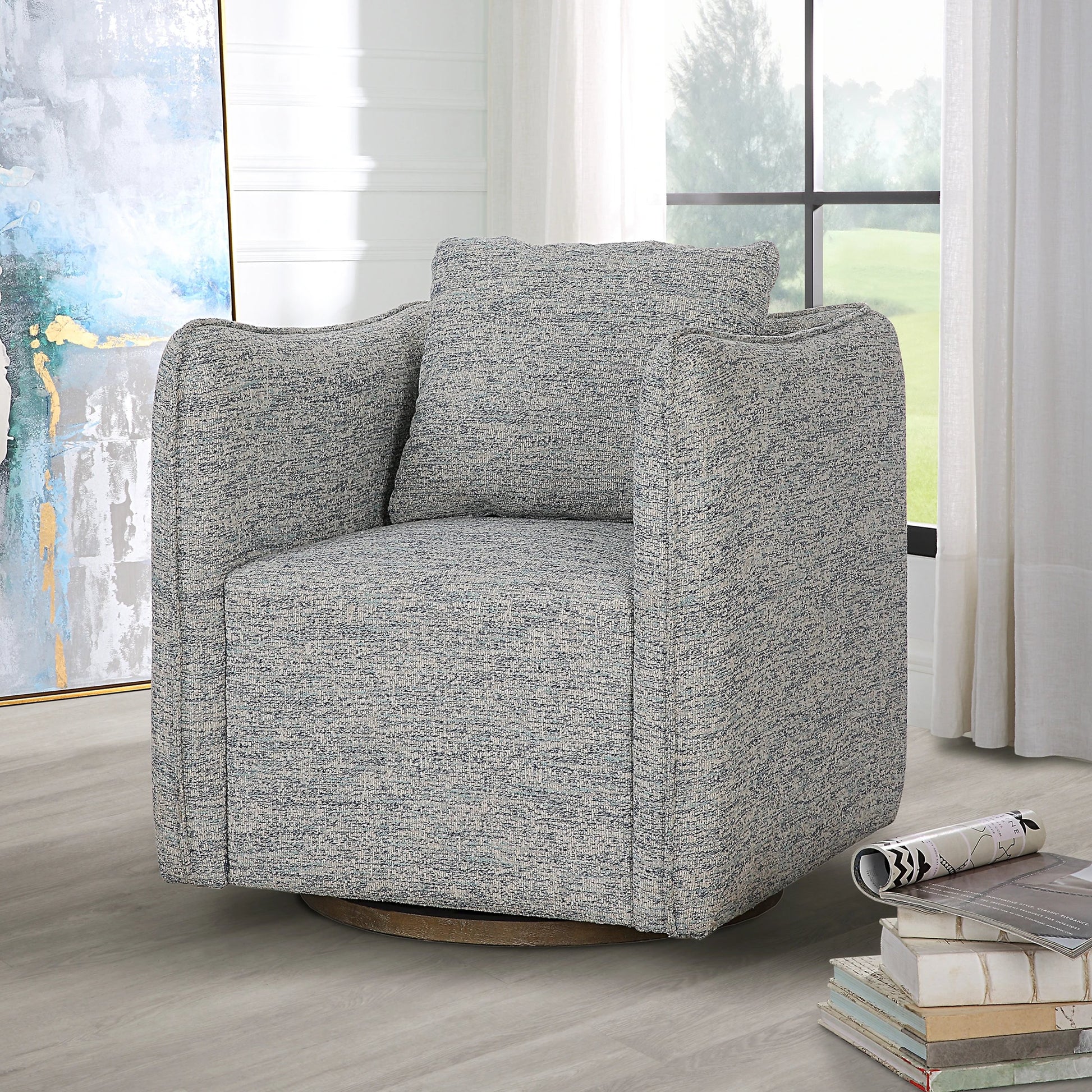 Corben Swivel Chair by Uttermost. Made from unique in a modern style.