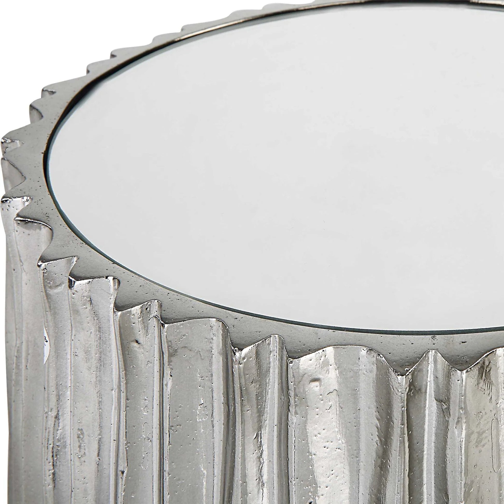 Echo Modern Drink Table by Uttermost in dark. Made from resin, iron, mirror, mdf in a modern style.