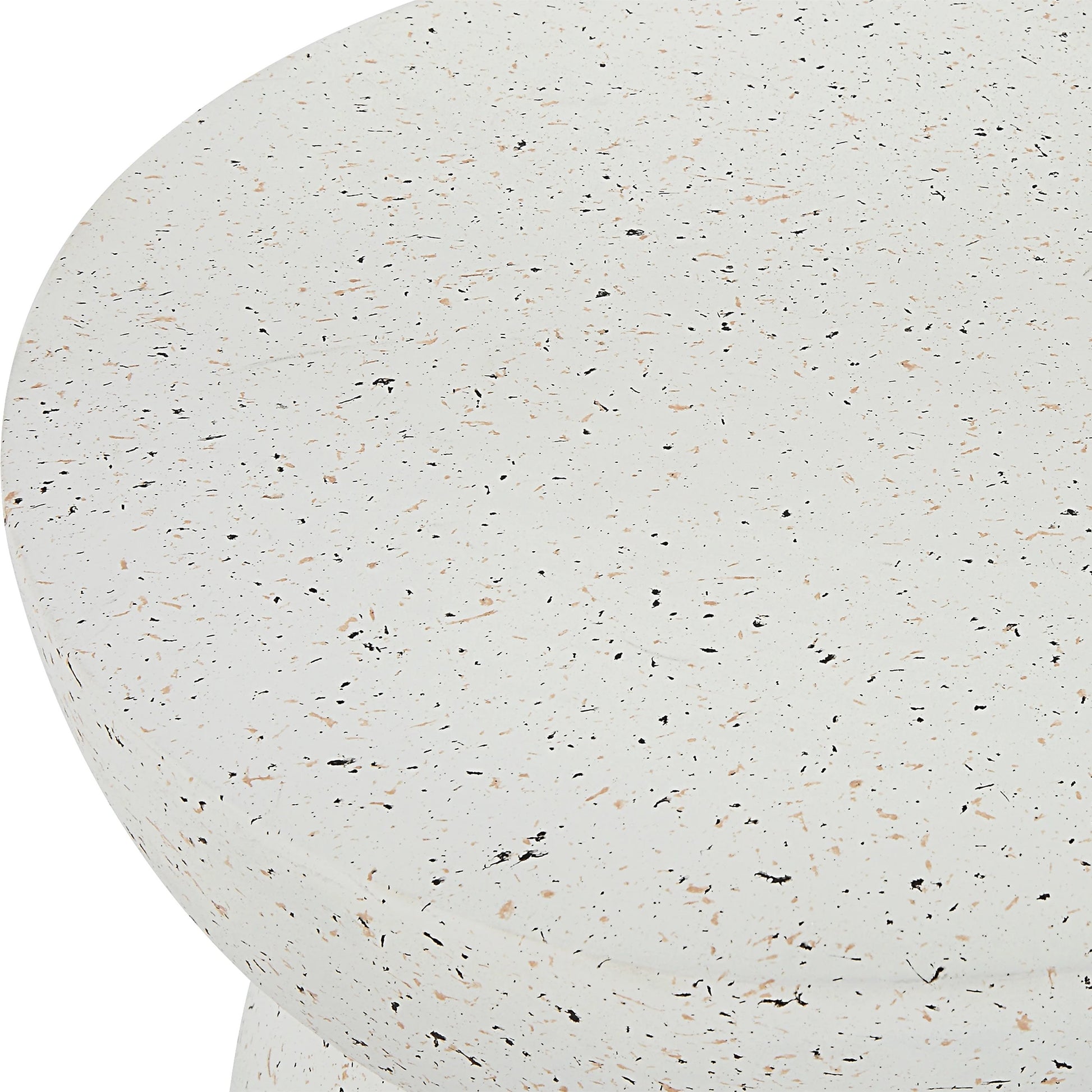 Inhale Accent Table by Uttermost in white. Made from resin in a modern style.