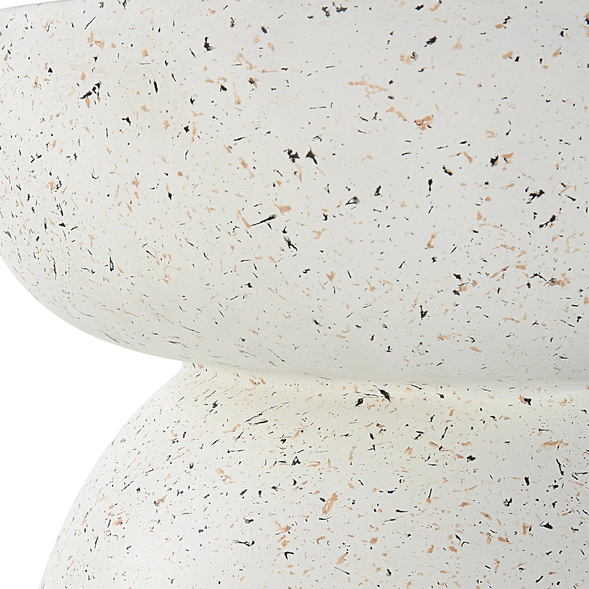 Inhale Accent Table by Uttermost in white. Made from resin in a modern style.