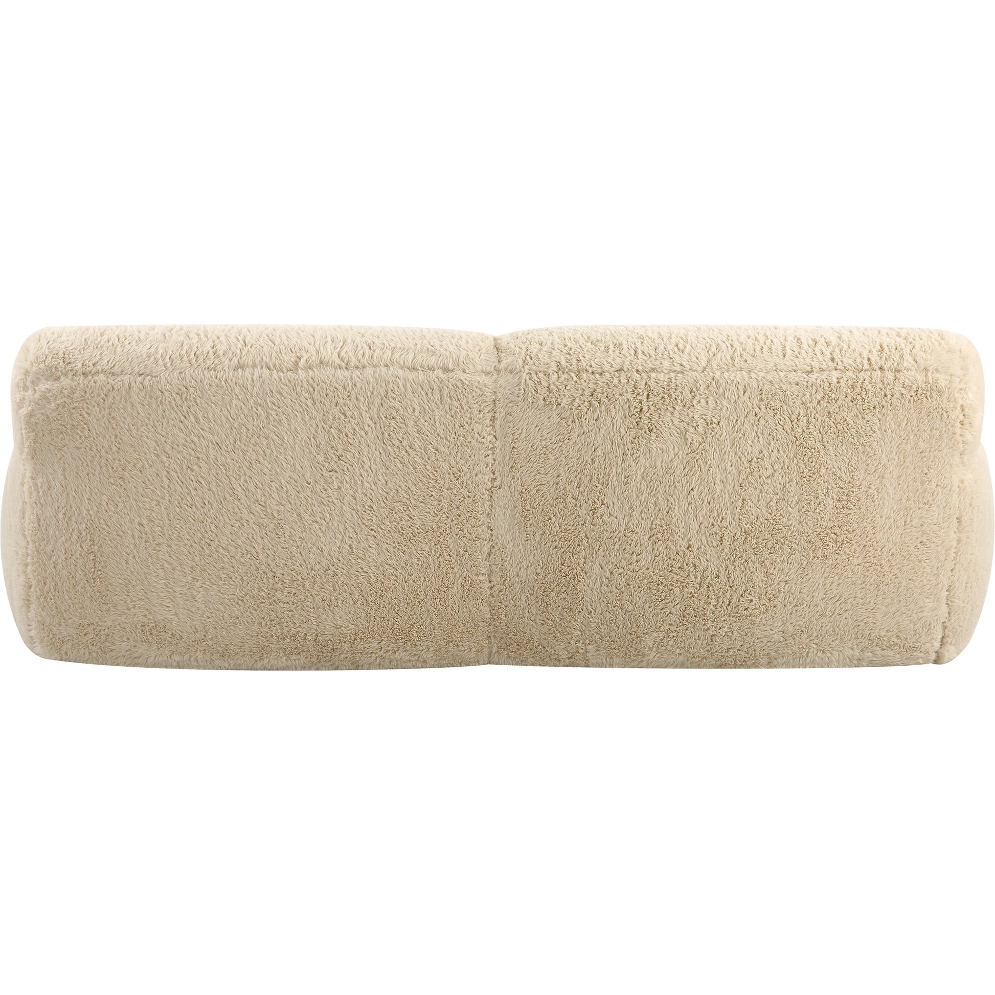 Abide Rounded Sheepskin Sofa by Uttermost in caramel. Made from oak, foam, fabric, plywood in a modern style.