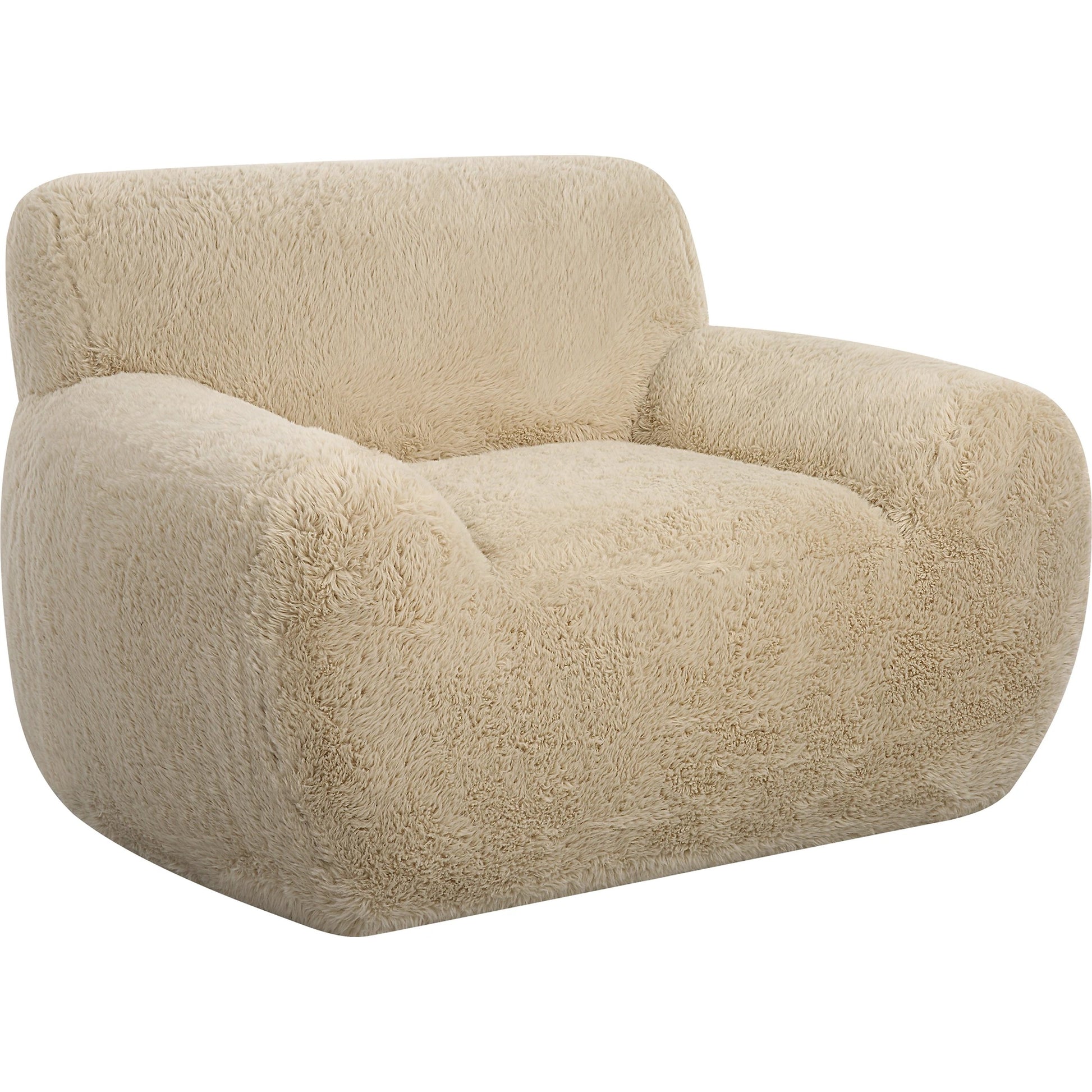 Abide Sheepskin Accent Chair by Uttermost in caramel. Made from fabric, foam, plywood, oak in a modern style.