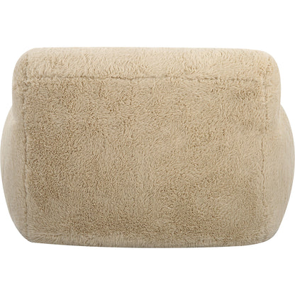 Abide Sheepskin Accent Chair by Uttermost in caramel. Made from fabric, foam, plywood, oak in a modern style.