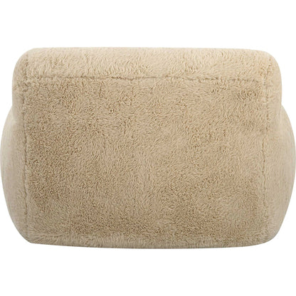 Abide Sheepskin Accent Chair by Uttermost in caramel. Made from fabric, foam, plywood, oak in a modern style.