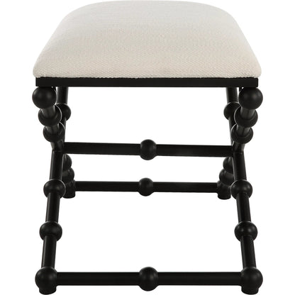 Drops Bench by Uttermost in iron. Made from iron, mdf, polyester, foam in a modern style.