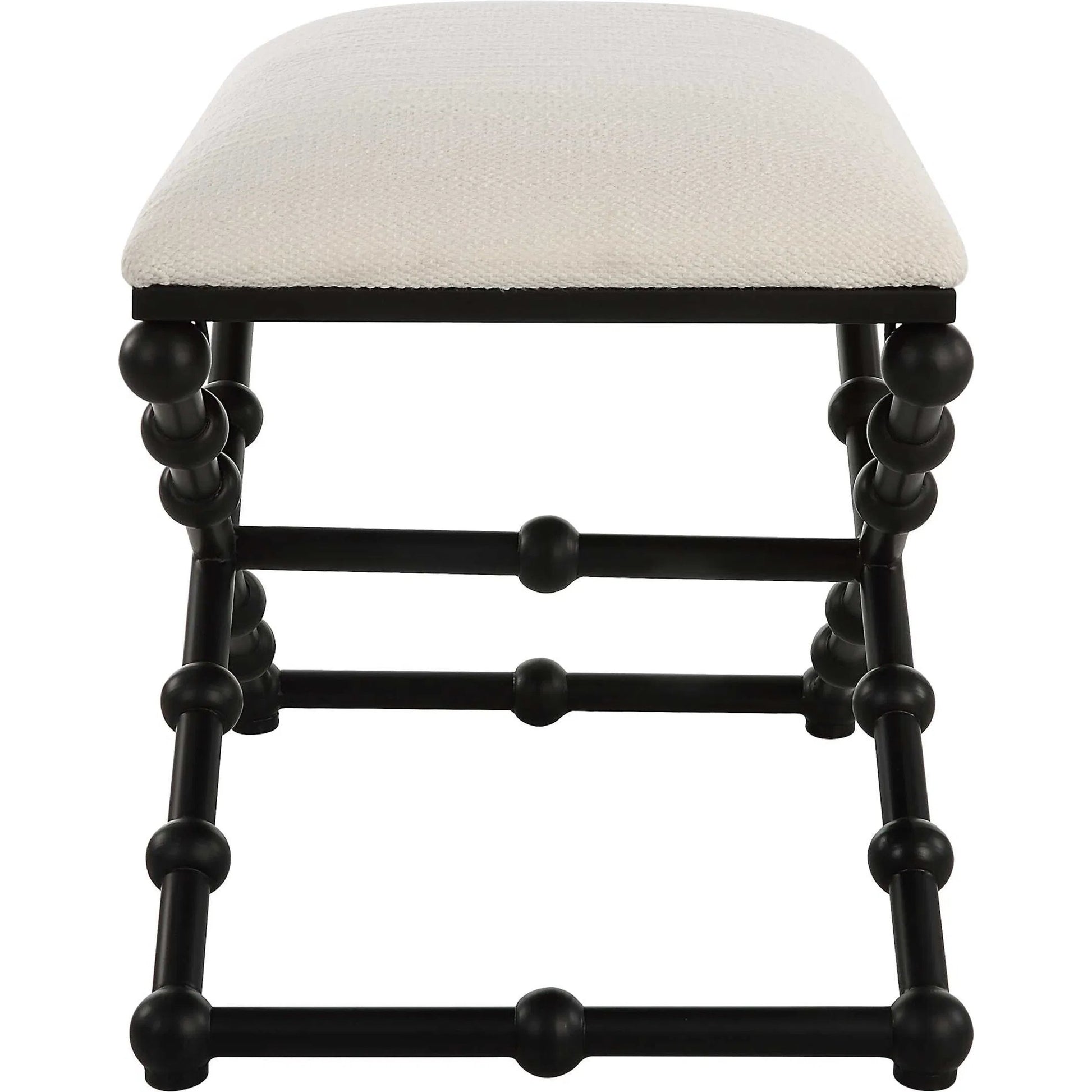 Drops Bench by Uttermost in iron. Made from iron, mdf, polyester, foam in a modern style.