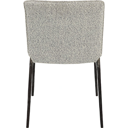 Jacobsen Dining Chair by Uttermost in ivory, warm gray and aged black. Made from iron, fabric, foam, plywood in a modern style.