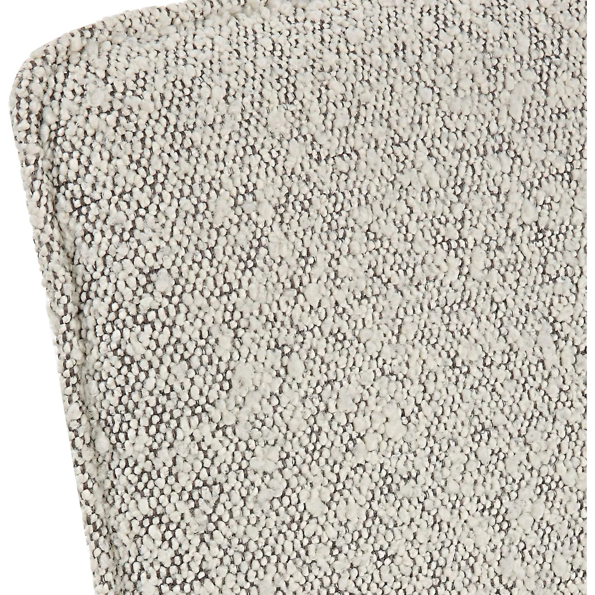 Jacobsen Dining Chair by Uttermost in ivory, warm gray and aged black. Made from iron, fabric, foam, plywood in a modern style.