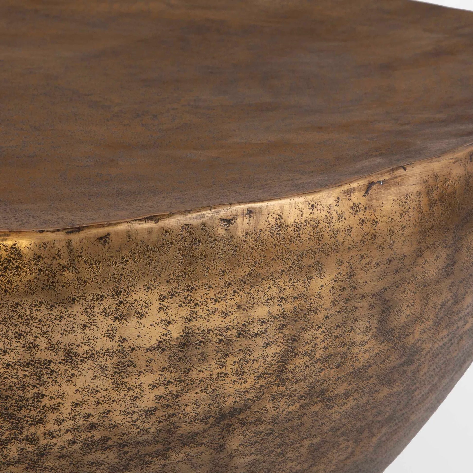 Gilded Dome Coffee Table by Uttermost in gold. Made from aluminum in a unique style.
