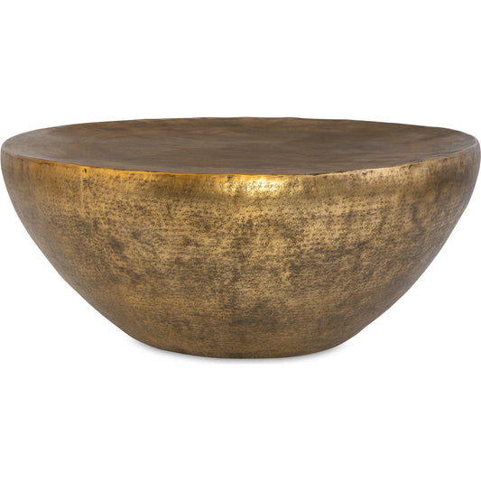 Gilded Dome Coffee Table by Uttermost in gold. Made from aluminum in a modern style.