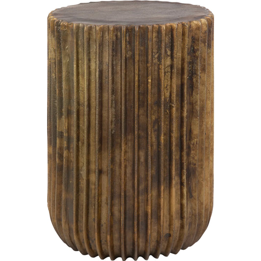 Peaks and Valleys Accent Table by Uttermost in gold. Made from aluminum in a unique style.