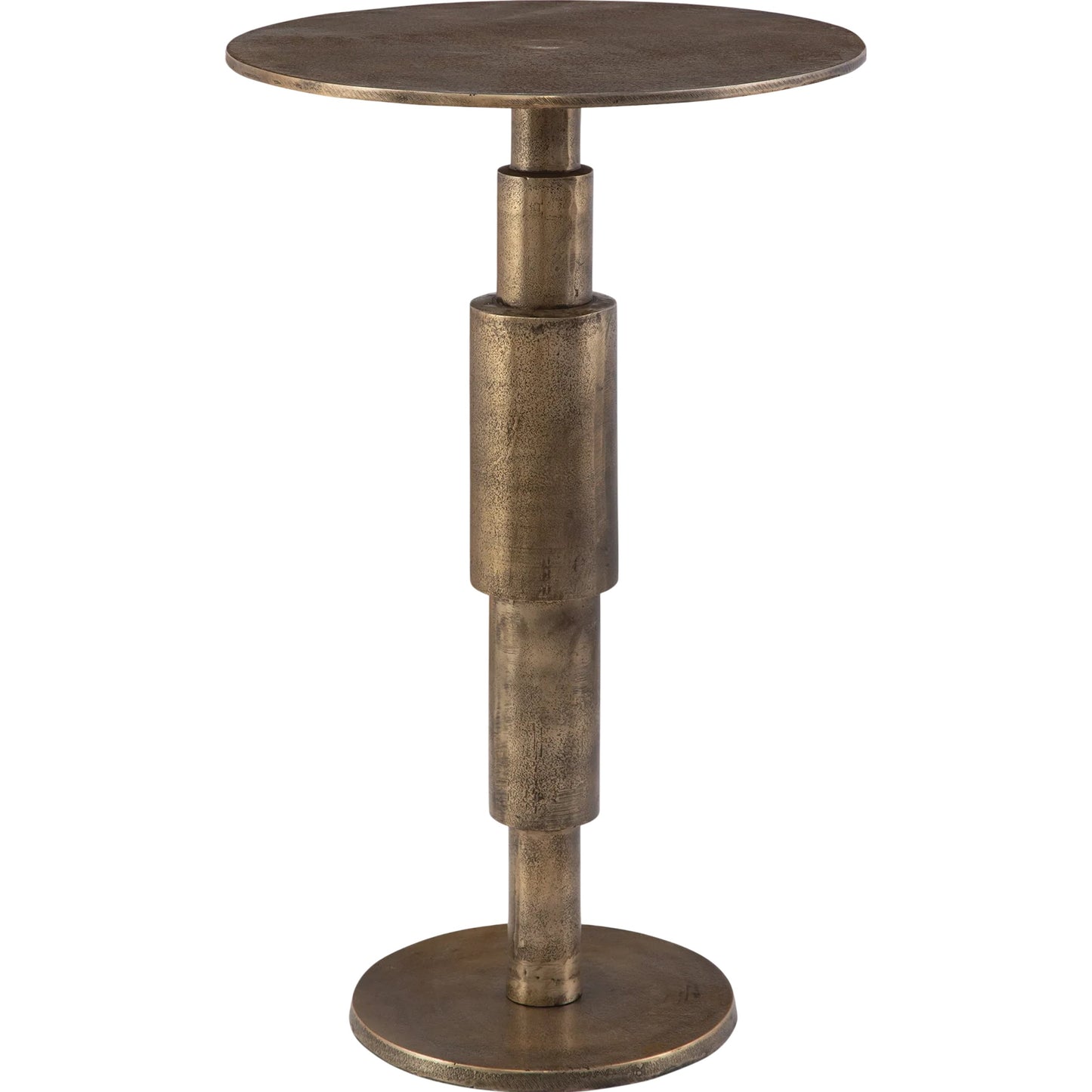 001 SI-2262232 | Primary Silo | Descend Accent Table by Uttermost in gold. Made from aluminum in a modern style.