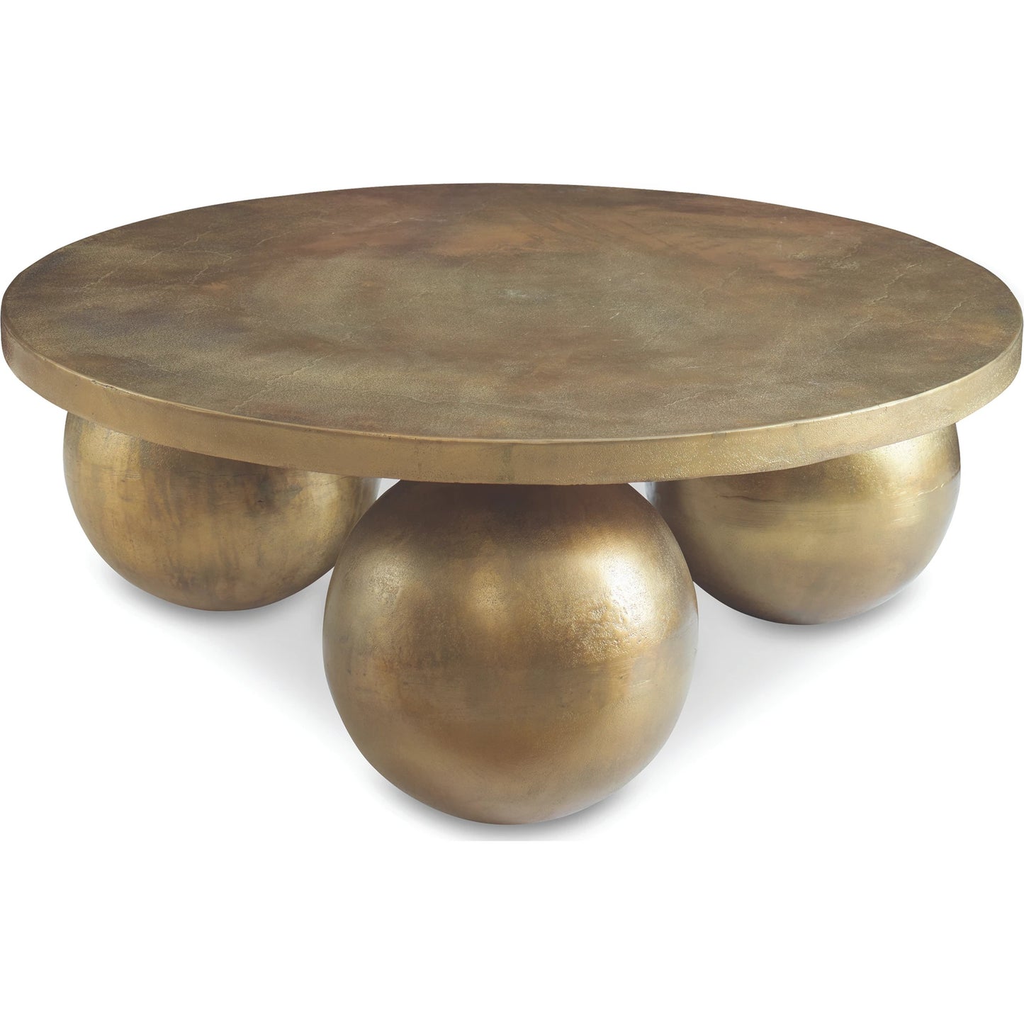 001 SI-2146868 | Primary Silo | Triplet Coffee Table by Uttermost in antique brass. Made from aluminum in a modern style.