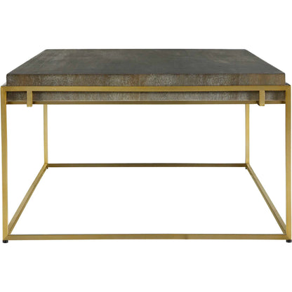 Surround Sark Coffee Table by Uttermost in dark walnut. Made from stainless steel, mdf, acacia veneer in a modern style.