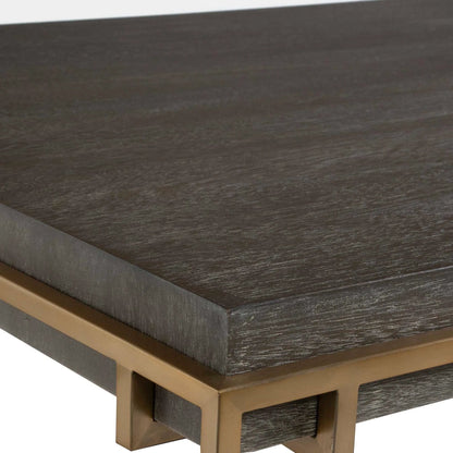 Surround Sark Coffee Table by Uttermost in dark walnut. Made from stainless steel, mdf, acacia veneer in a modern style.