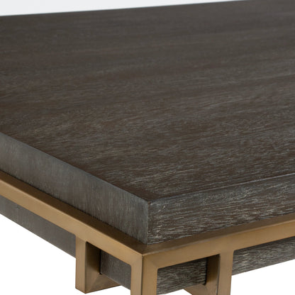 Surround Sark Coffee Table by Uttermost in dark walnut. Made from stainless steel, mdf, acacia veneer in a modern style.