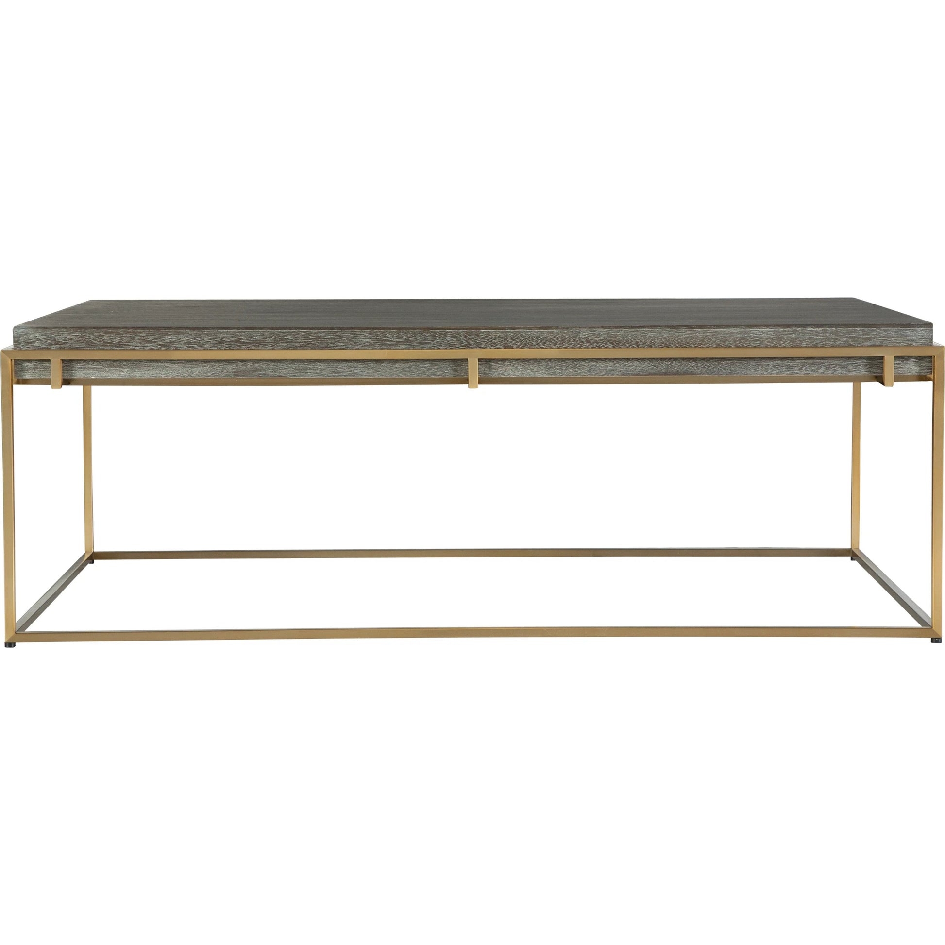 Surround Sark Coffee Table by Uttermost in dark walnut. Made from stainless steel, mdf, acacia veneer in a modern style.