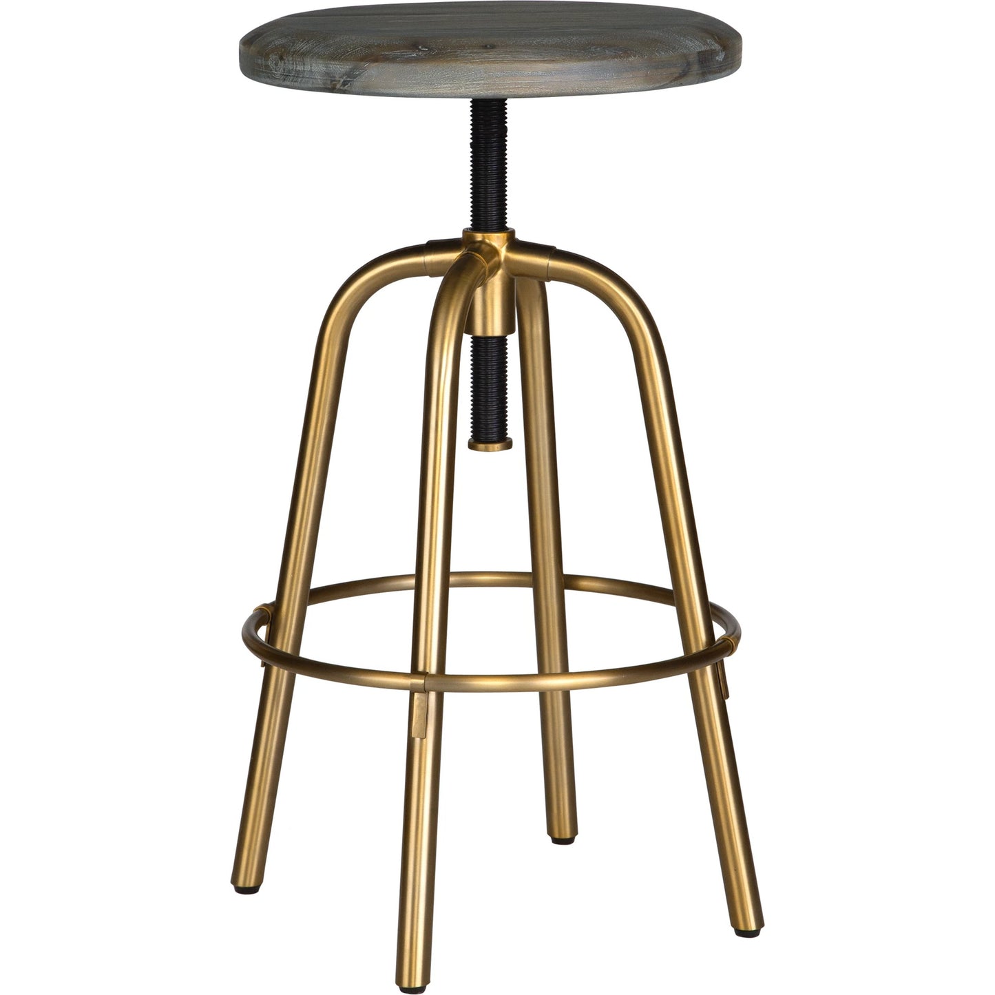 001 SI-2146851 | Primary Silo | Revolve Counter Stool by Uttermost in dark walnut. Made from stainless steel, iron, acacia solid wood in a modern style.