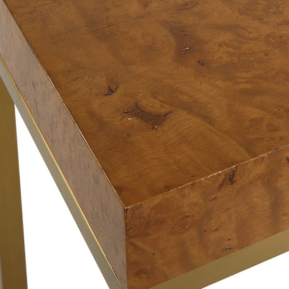 Burl-Esque Nesting Tables by Uttermost in brass. Made from plywood, stainless steel in a unique style.