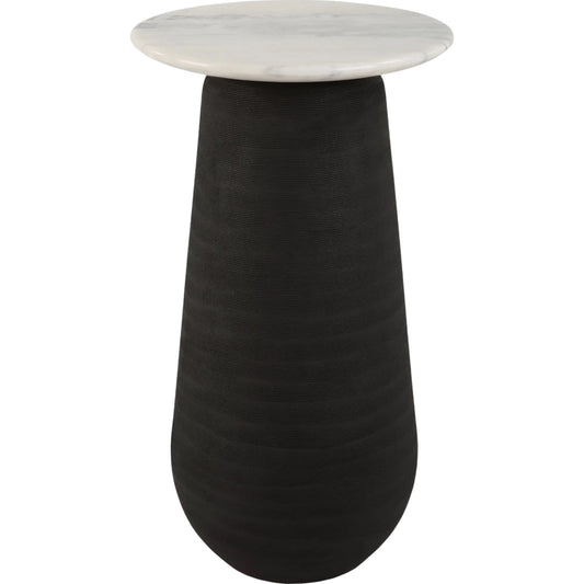 Total Eclipse Accent Table by Uttermost in black. Made from porcelain, marble in a unique style.