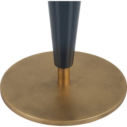 Luster Navy Accent Table by Uttermost in brass. Made from iron in a eclectic & global style.