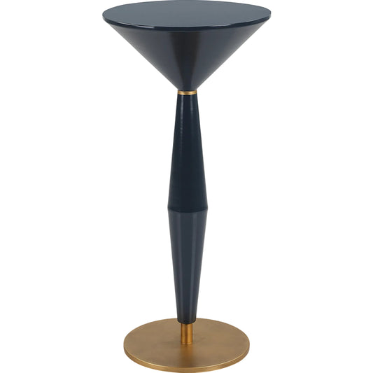 Luster Navy Accent Table by Uttermost in brass. Made from iron in a unique style.