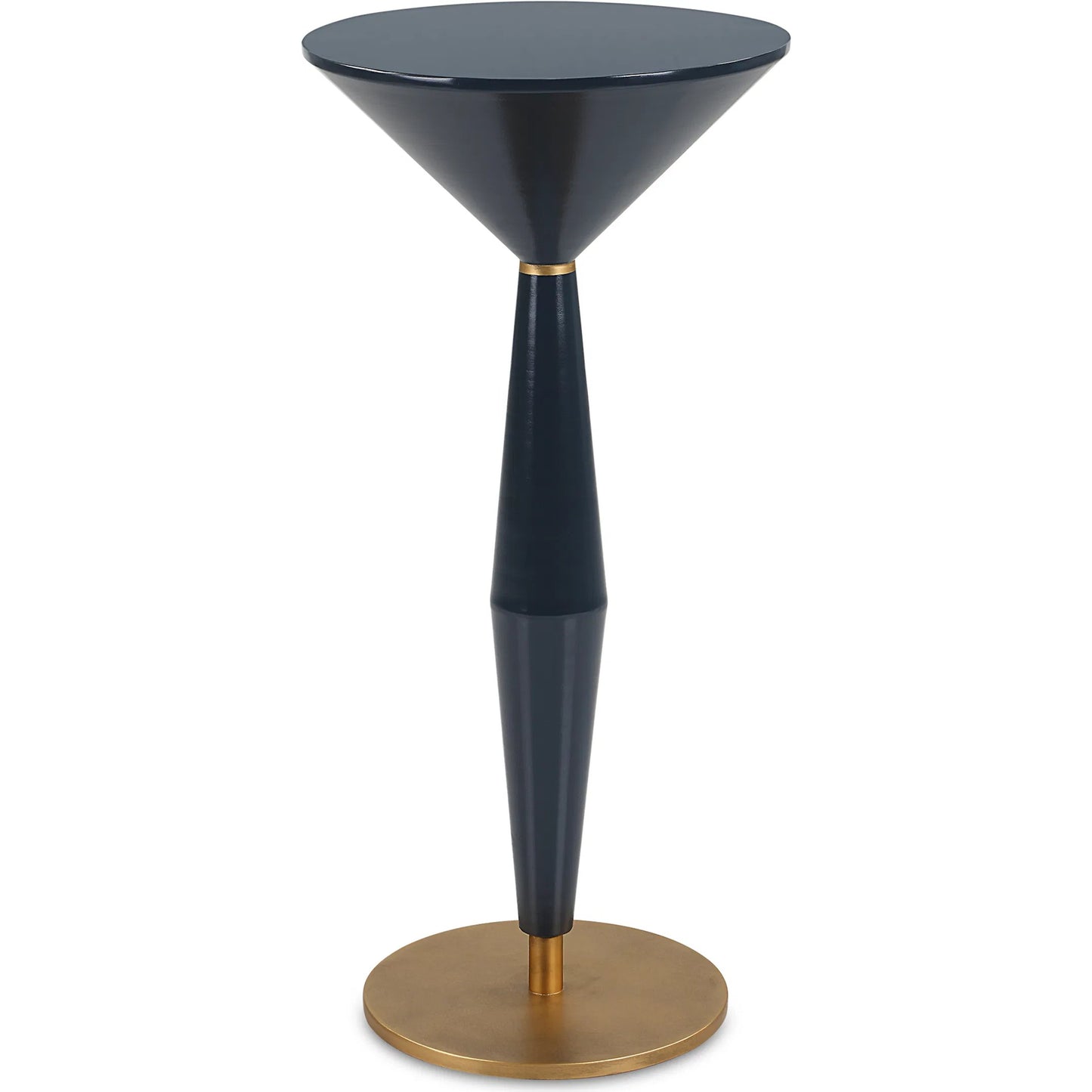 006 SI-2262299 | Primary Silo | Luster Navy Accent Table by Uttermost in brass. Made from iron in a eclectic & global style.
