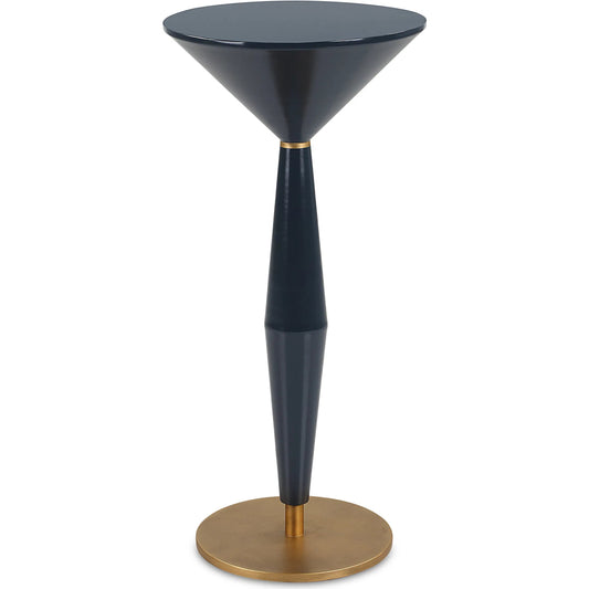 Luster Navy Accent Table by Uttermost in brass. Made from iron in a eclectic & global style.