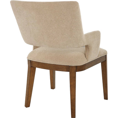 Aspect Mid-Century Dining Chair by Uttermost in wood. Made from rubber wood, plywood, fabric, foam in a transitional style.