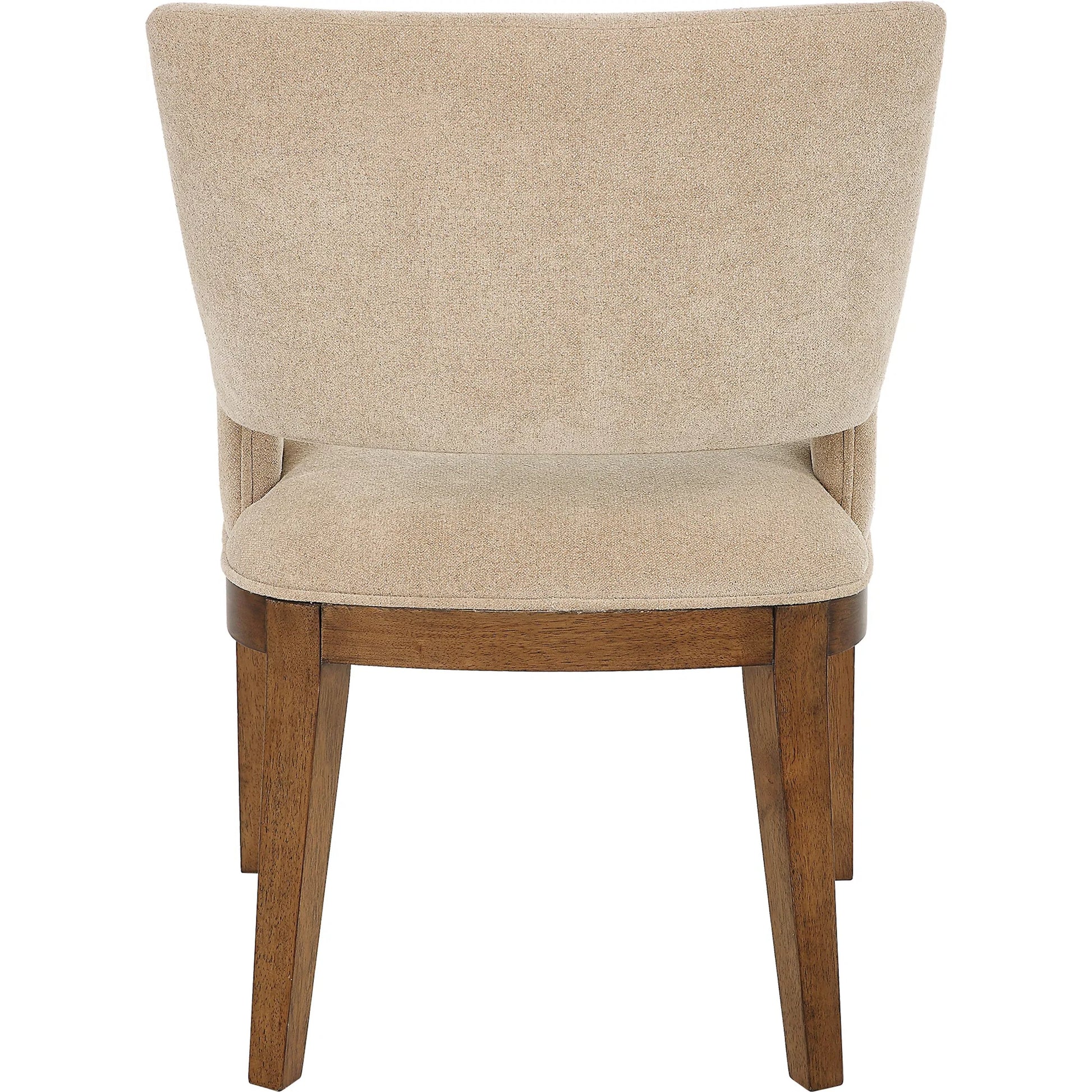 Aspect Mid-Century Dining Chair by Uttermost in wood. Made from rubber wood, plywood, fabric, foam in a transitional style.