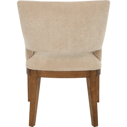 Aspect Mid-Century Dining Chair by Uttermost in wood. Made from rubber wood, plywood, fabric, foam in a transitional style.